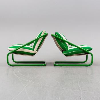 A pair of 'Gogo' easy chairs by Charlotte Rude & hjördis Olsson-Une, IKEA, model launched 1981.