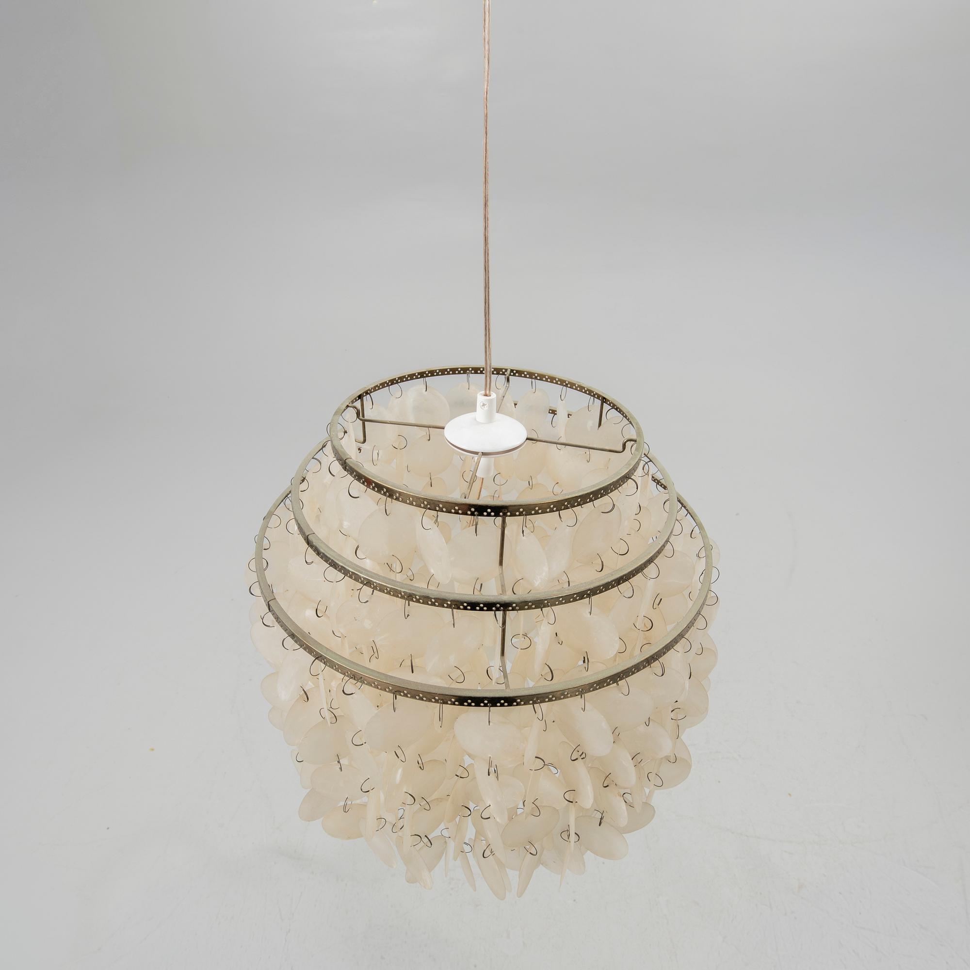 Shell lamp, 1970s.