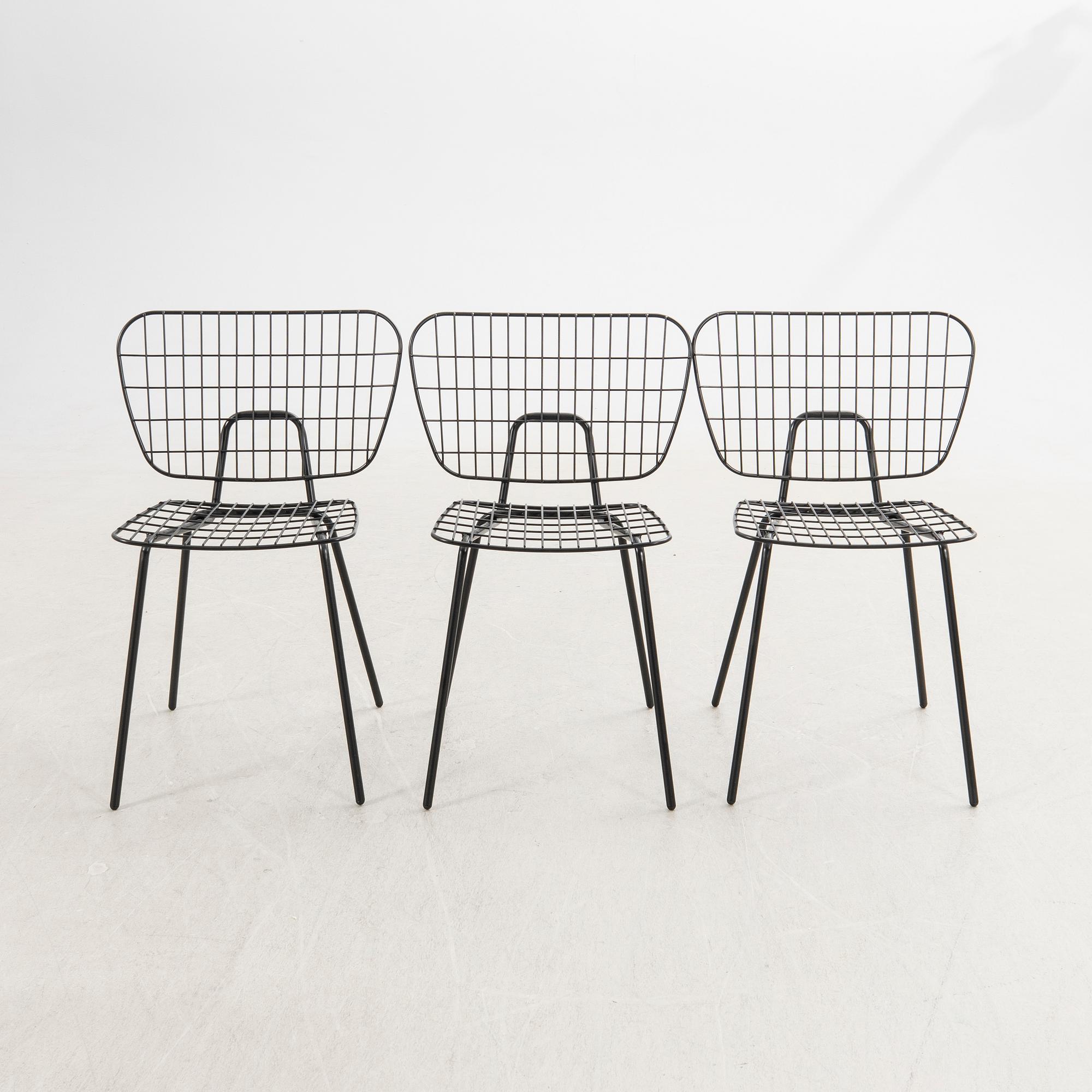 Studio WM, chairs, 3 pcs, "String", for Audio Copenhagen, contemporary.