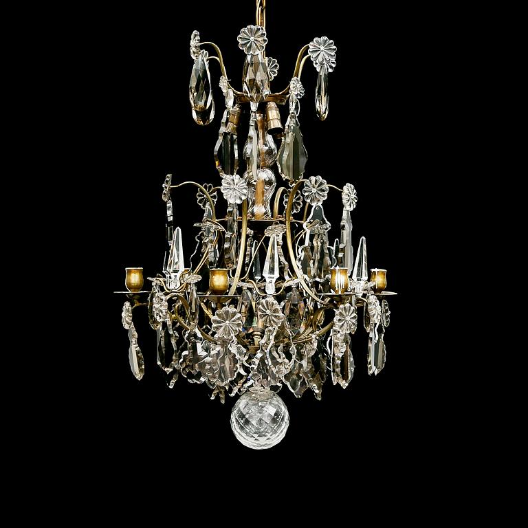 LJUSKRONA, barockstil, 1900-talets första hälft. Höjd ca 70 cm.