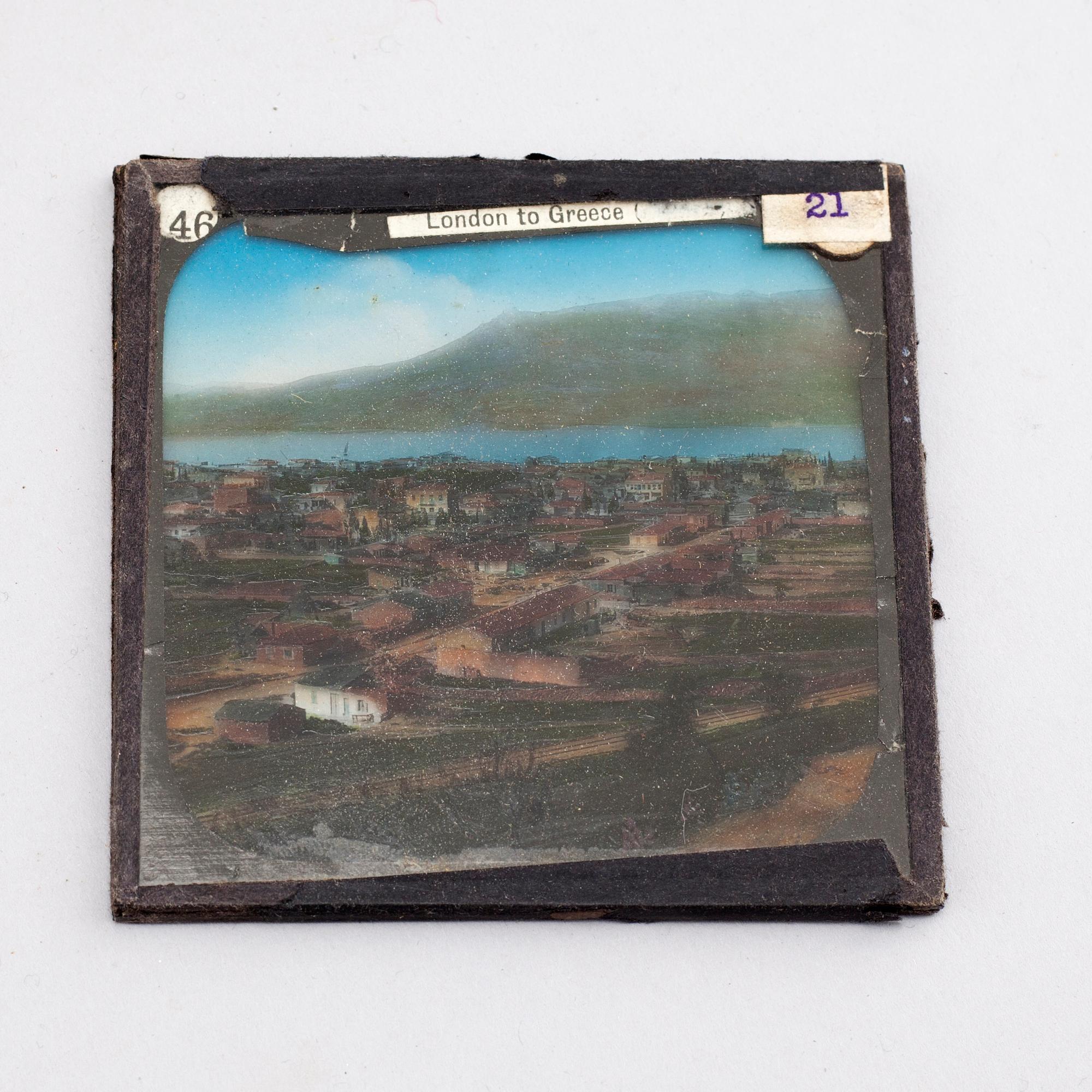 Circa 60 early 20th century lantern glass slides.
