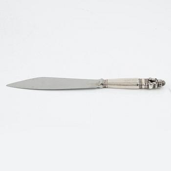 Johan Rohde, tårtkniv, sterlingsilver, "Konge/Acorn", Georg Jensen,