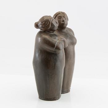 Åke Holm, skulptur, "Sladderkärringar" 1940/50-tal signerad.