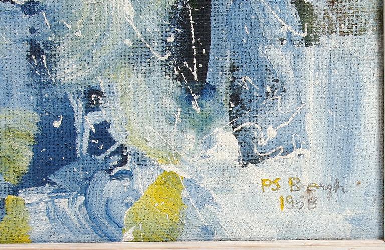 OKÄND KONSTNÄR, olja på duk. Signerad och daterad P. S. Bergh -68.