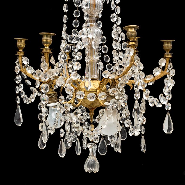A 19th century Oscarian chandelier.