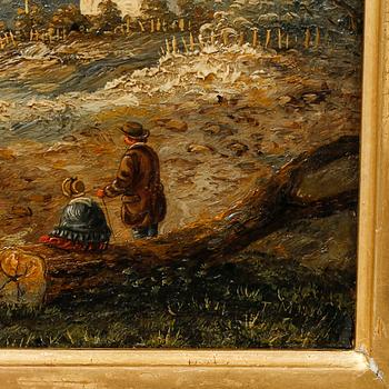 OKÄND KONSTNÄR, olja på duk, ej signerad, 1900-tal.