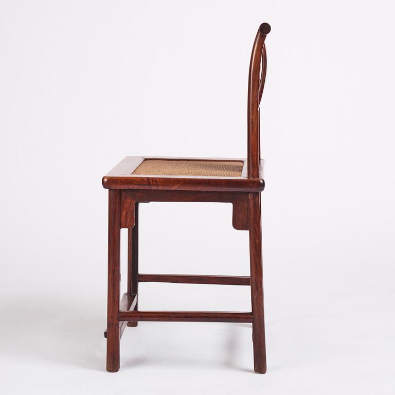 A Chinese hardwood chair, Qing dynasty (1644-1912).