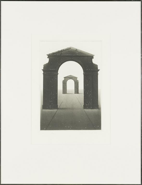 Pentti Lumikangas, torrnål, akvatint, signerad och daterad 1987, numrerad 33/100.