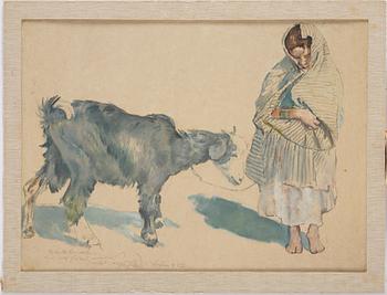 Erich Wolfsfeld, Child and goat.