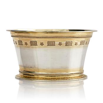 549. Wiwen Nilsson, a parcel-gilt sterling silver bowl, Lund Sweden 1970.
