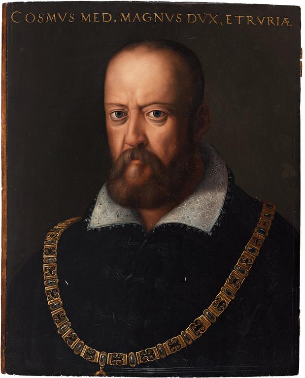 Angelo Bronzino Hans krets, Cosimo I Medici (1519-1574) med Gyllene skinnets orden.