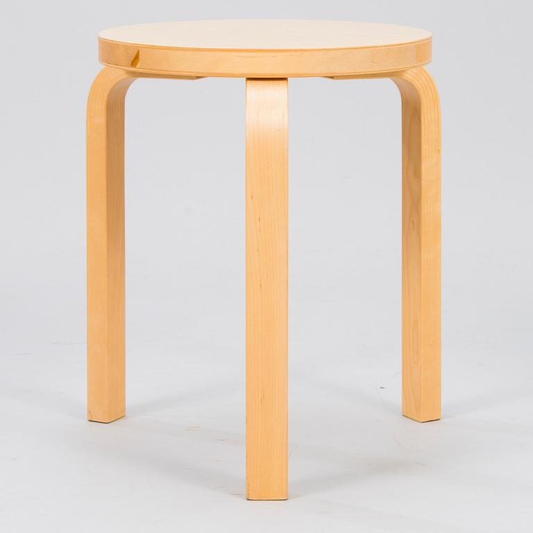 ALVAR AALTO, TUOLEJA, 4 kpl, malli 66, JAKKARA, malli 60, Artek 1900-luvun loppupuoli.