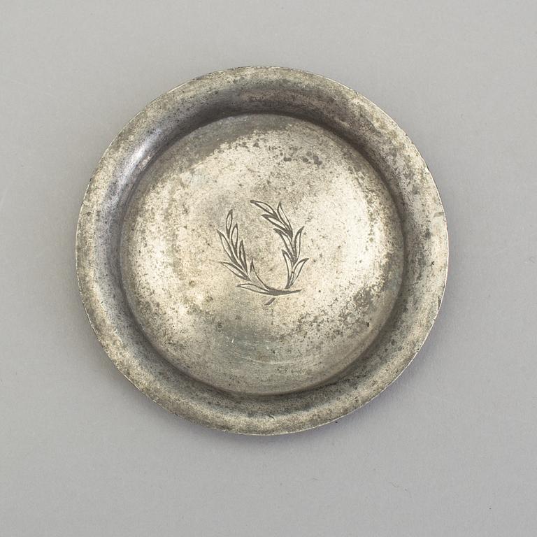 Five coasters, a vase, a bowl,  and an ashtray by Firma Svenskt Tenn first half of 20th centuty.