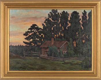 Albert Petri, oil on canvas, signed and dated 1919.