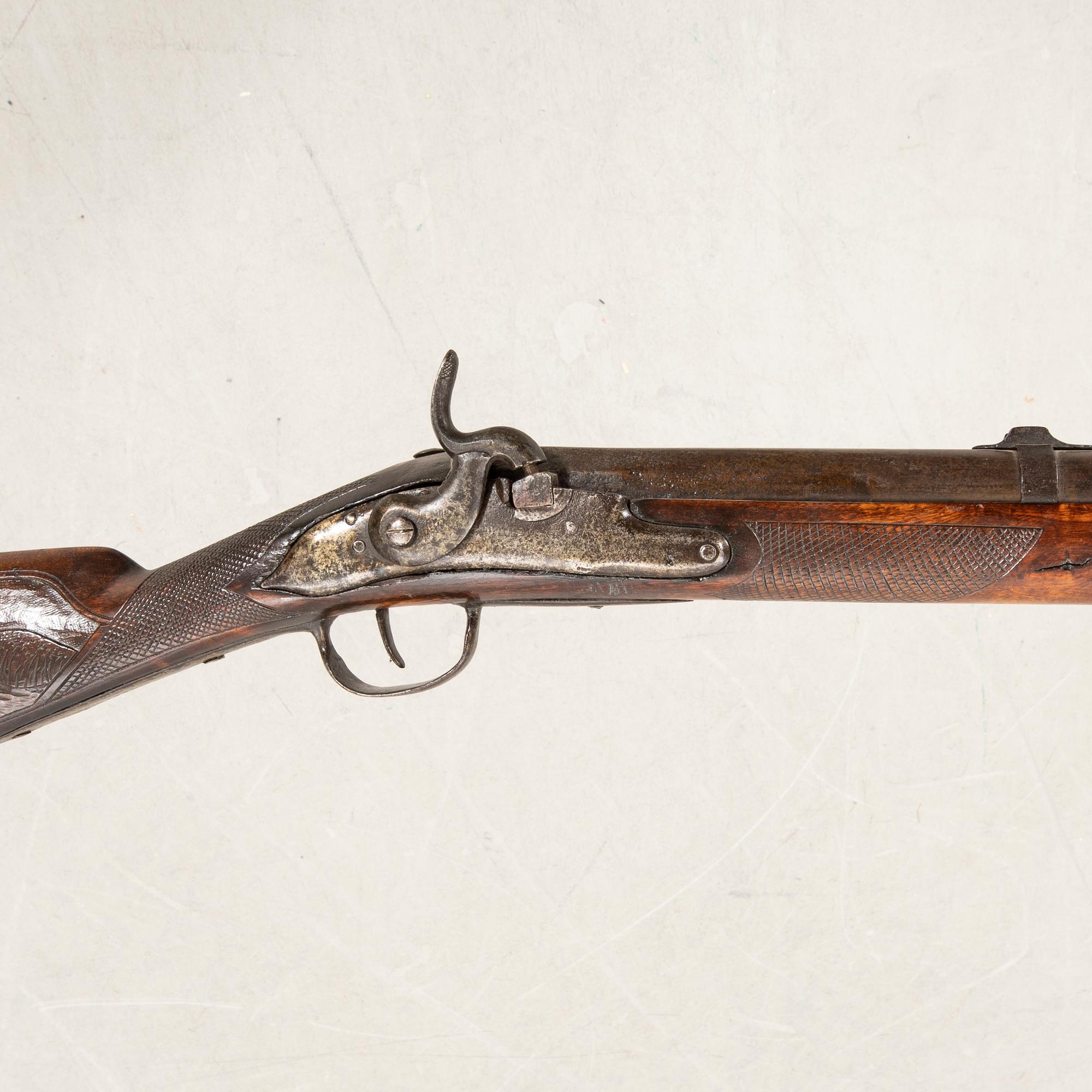 Percussion rifle, 18th - / 19th century.