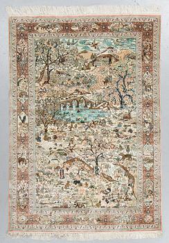 A carpet, oriental silk, ca 177 x 123 cm.