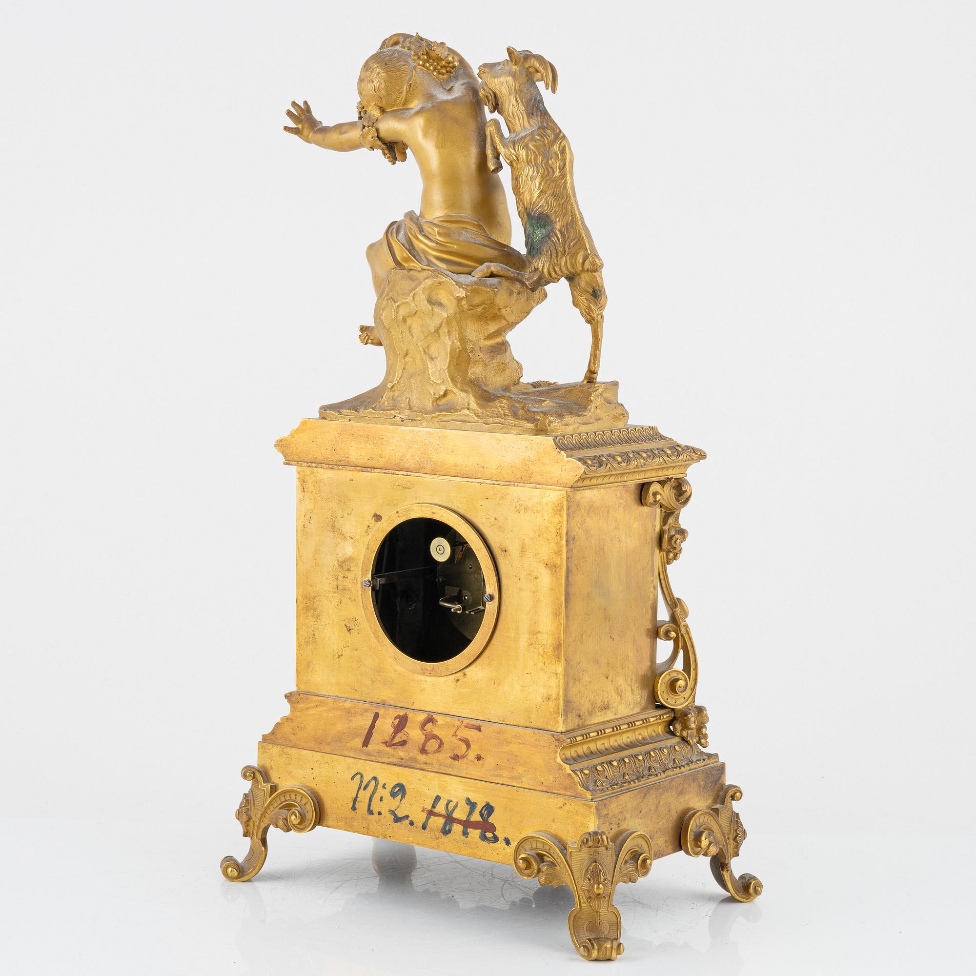 Table pendulum clock, France, mid-19th century.