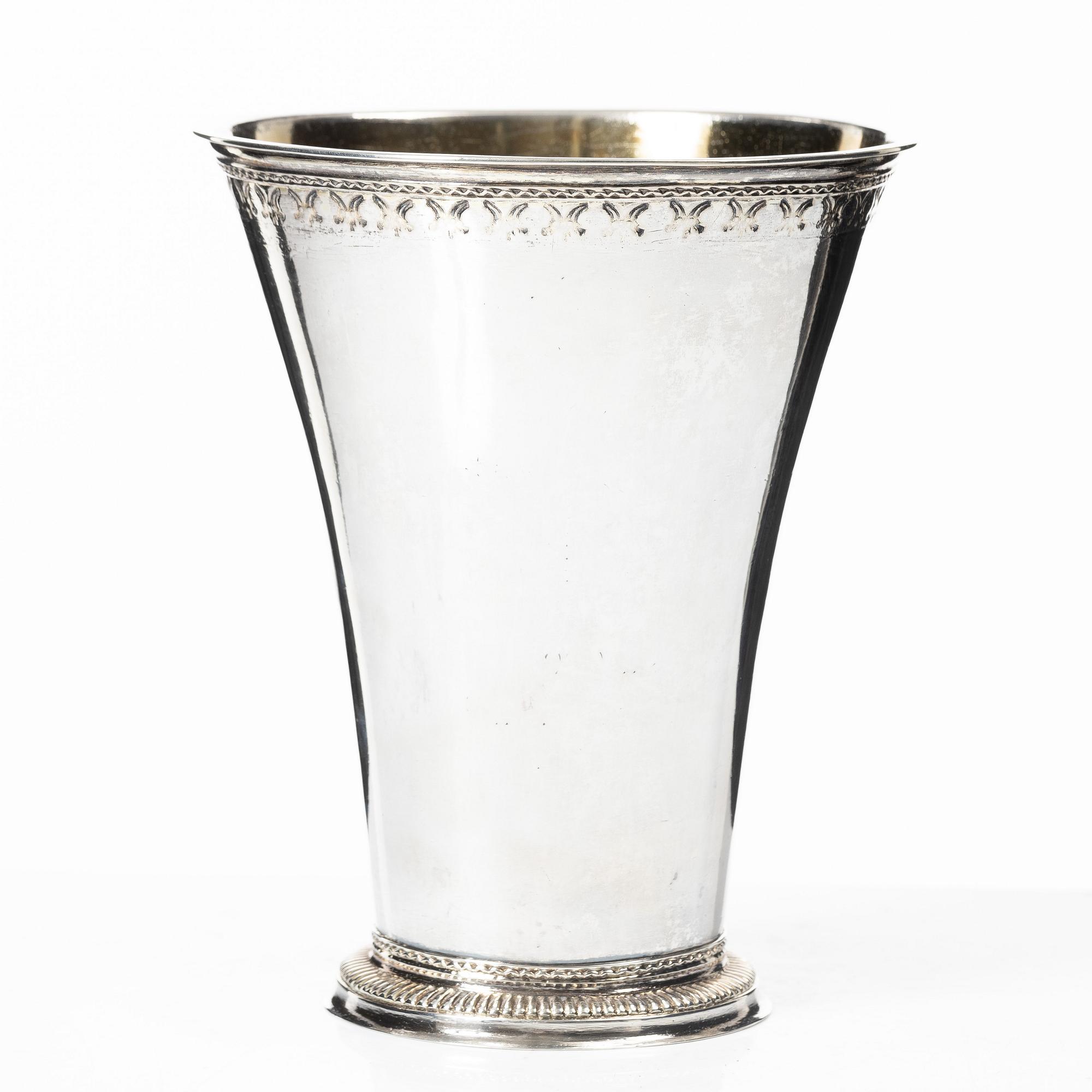 A Swedish 18th century silver beaker, mark of Anders Schotte, Uddevalla 1784.