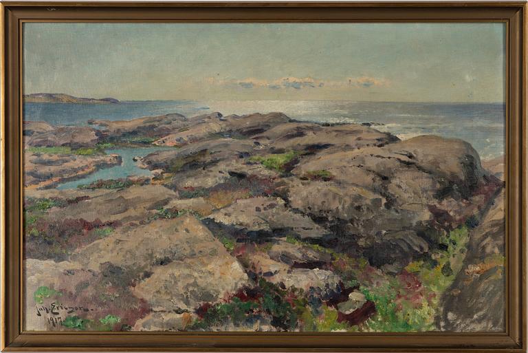 Johan Ericson, Kustlandskap med klipphällar.