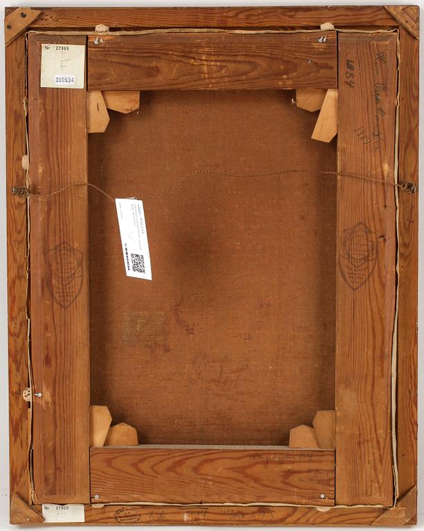 JOHAN OSKAR CANTZLER, olja på duk, 1800-tal.