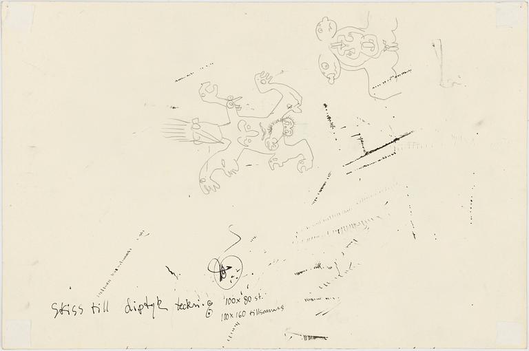 ULF RAHMBERG, Ink wash, signed with monogram verso.