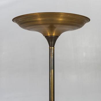 A 1930s Art Deco brass uplight.
