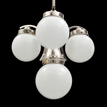 An 1930s Art Deco ceiling light. Total height ca 70 cm.