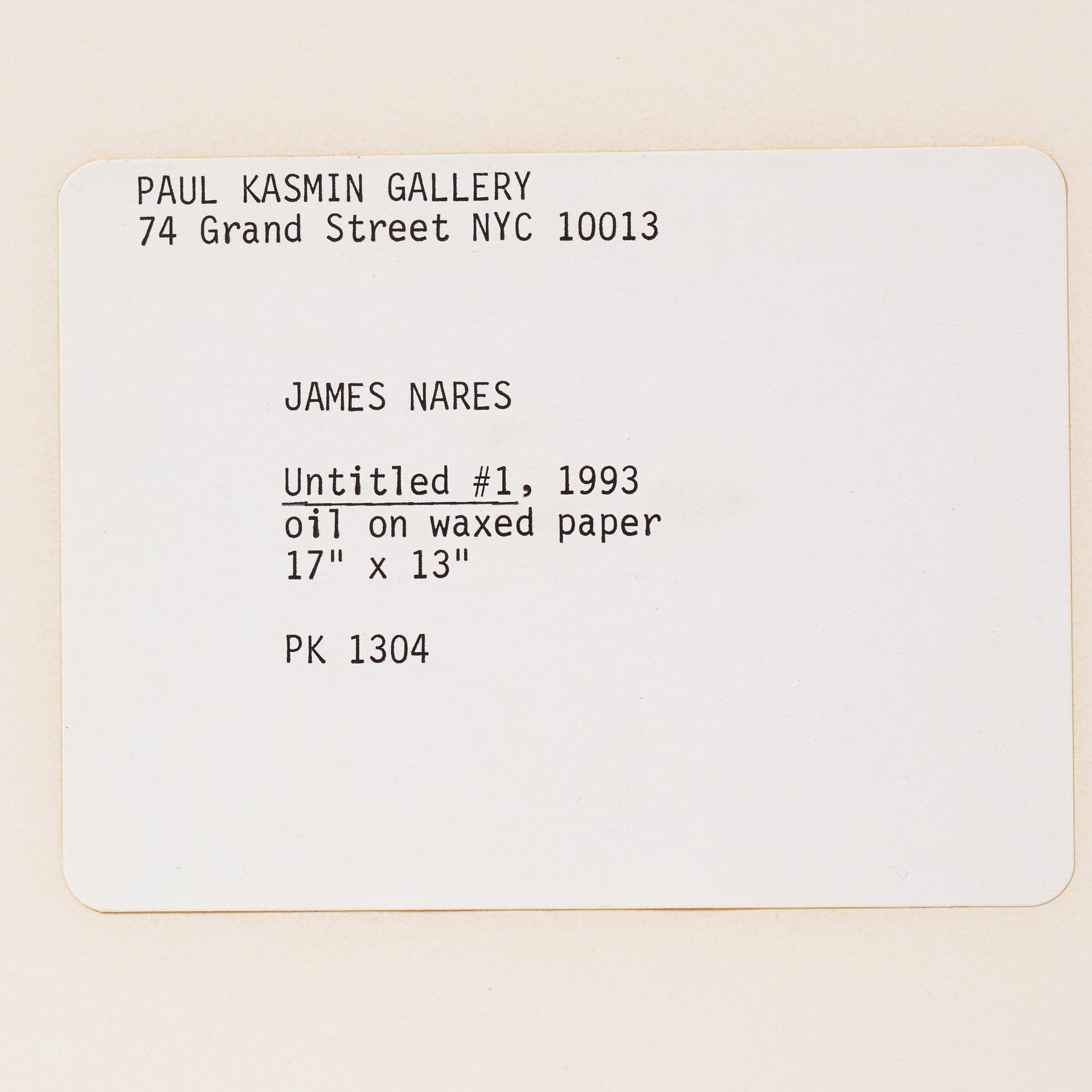 James Nares, utförd 1993, olja på vaxat papper.