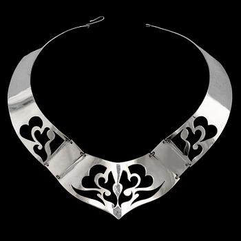 COLLIER, silver, Marita Carlborg-Olsson, Mjölby, 1972. Vikt 108 g.