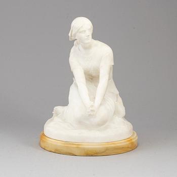SKULPTUR, alabaster, omkring 1900.
