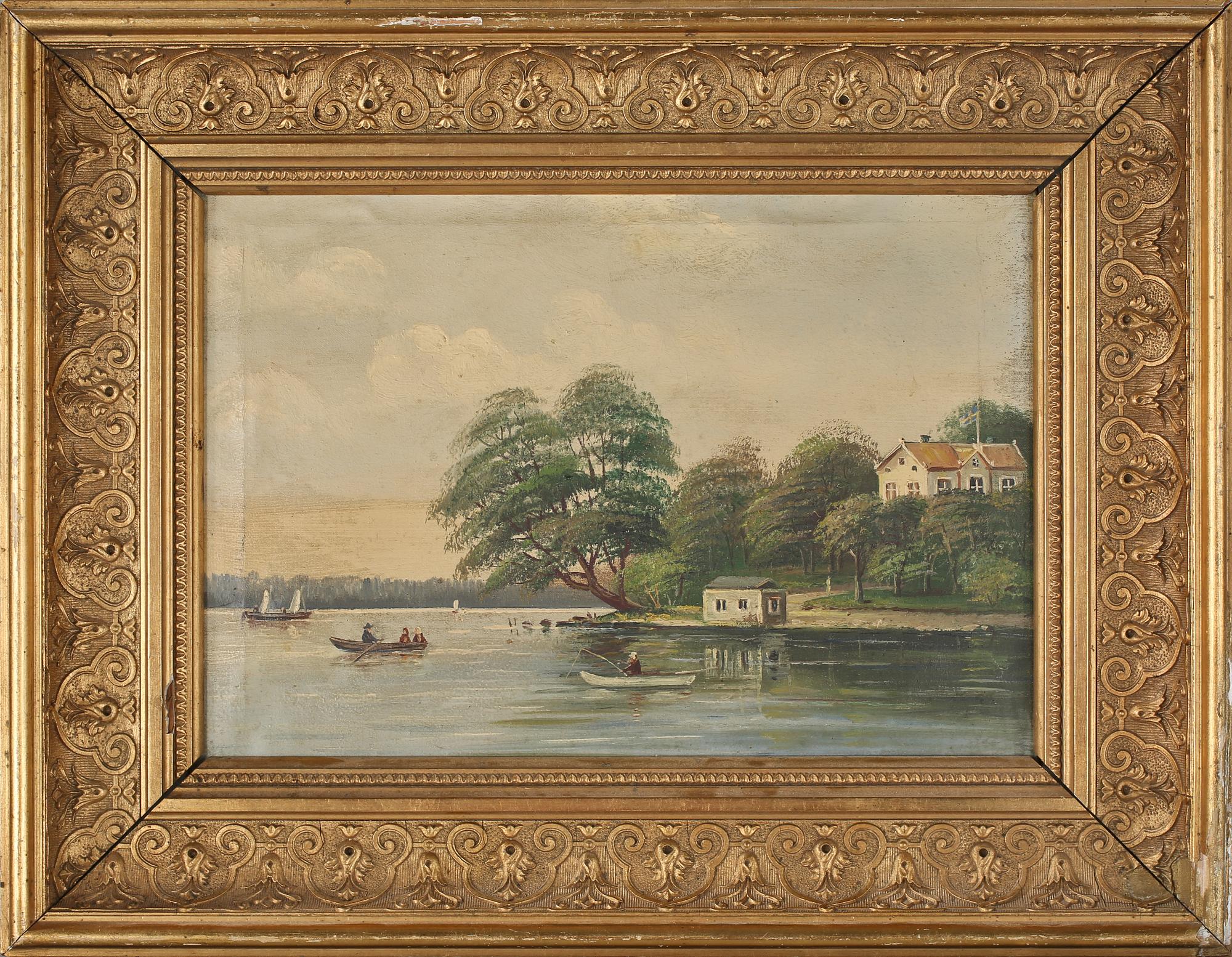 OKÄND KONSTNÄR, olja på duk, 1800-tal.