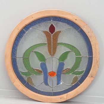 FÖNSTER, blyinfattat glas. Jugend. 1900-talets första hälft.