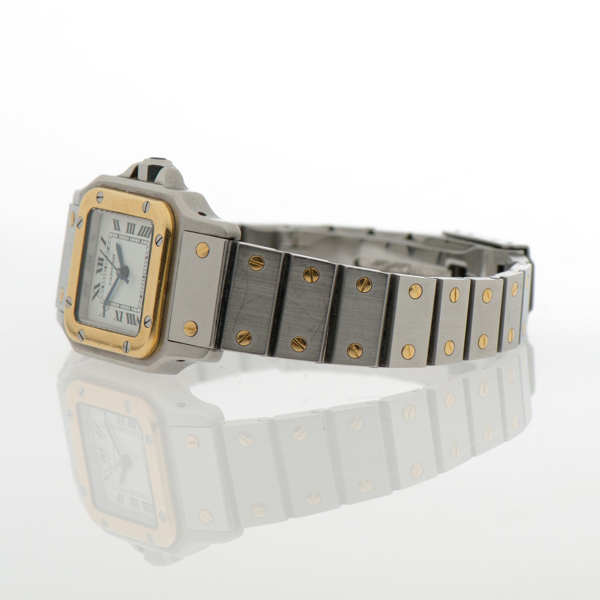 CARTIER, Santos, rannekello, 24 x 24 mm.