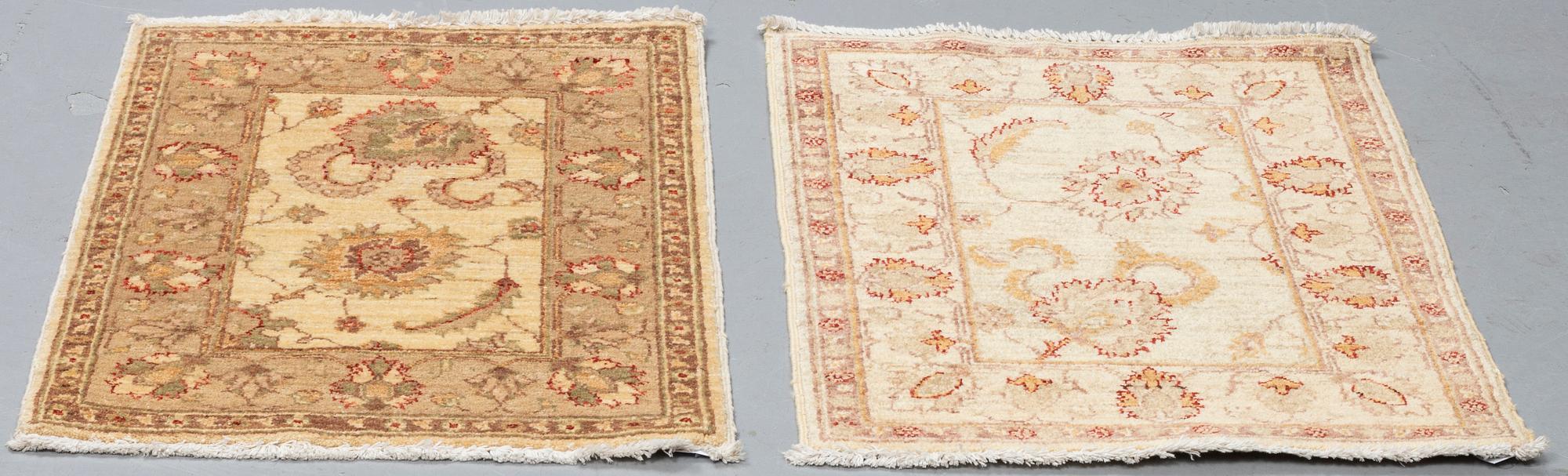 Two Zeigler design rugs, ca 84 x 61 cm.