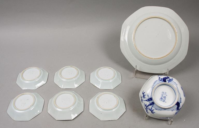 PARTIPORSLIN, 8 delar, Kina och Japan, 1700-1800-tal.