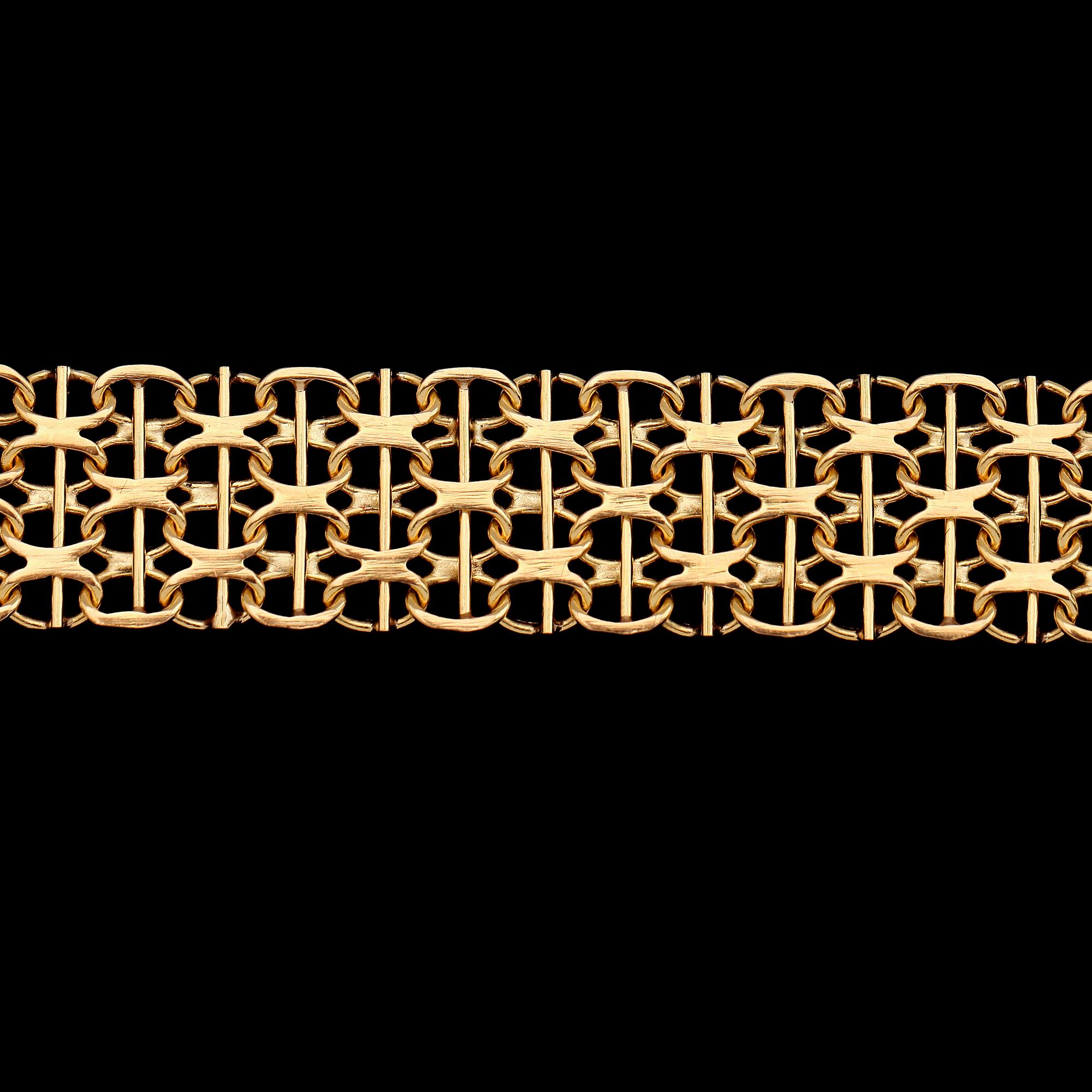 ARMBAND, 18K guld, ÄSA, 1968. Vikt ca 18 g.