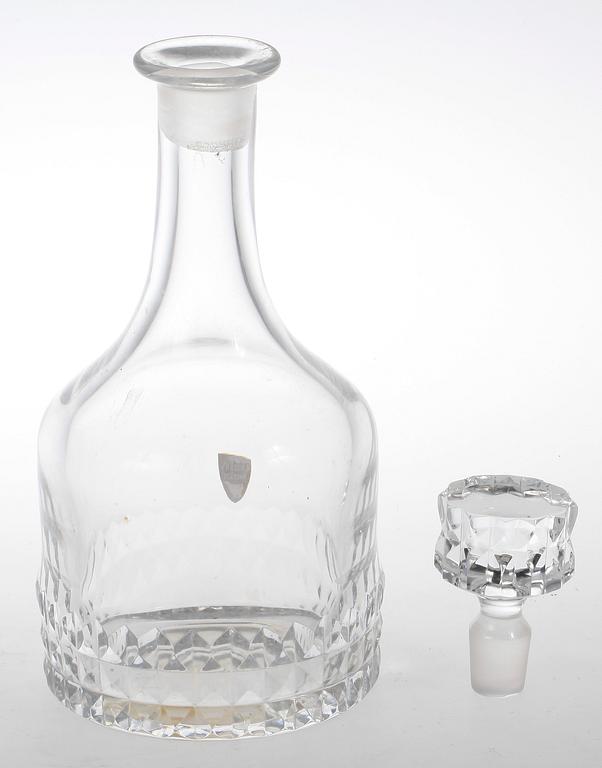 KARAFF, glas, "Silvia", märkt Orrefors, numrerad 3805-831.