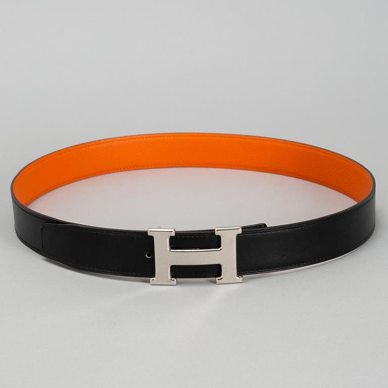 HERMÈS, a 'Constance' leather belt, 2010. Size 90.