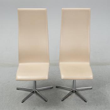 Arne Jacobsen, stolar, 9 st, "Oxford hög" för Fritz Hansen.