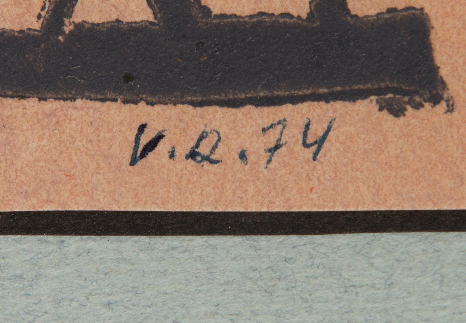 Viljo Ranta, sekatekniikka, 4 kpl, signeeratut ja päivätyt -74-76.