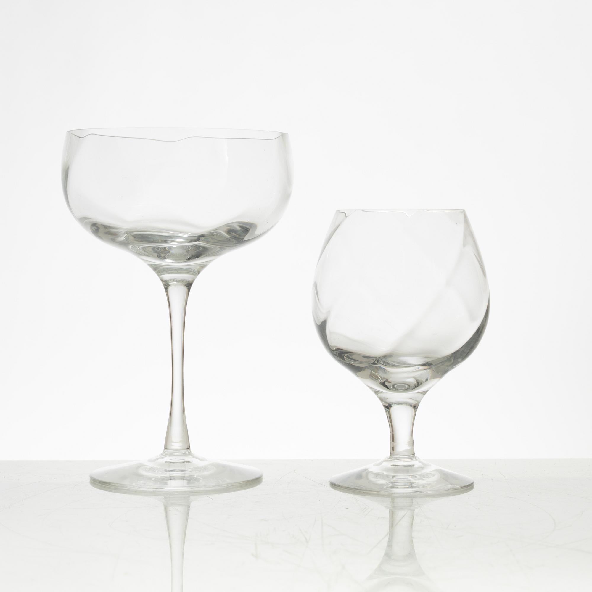 Bertil Vallien, an 82-piece 'Chateau' glass service, Kosta Boda.