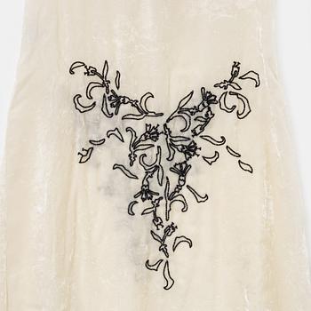 Prada, a crushed velvet dress with leggings, size 40.