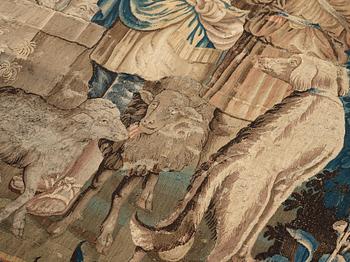 A TAPESTRY, tapestry weave, ca 303 x 402 cm, Flanders 17th century, Rebecca at the well.