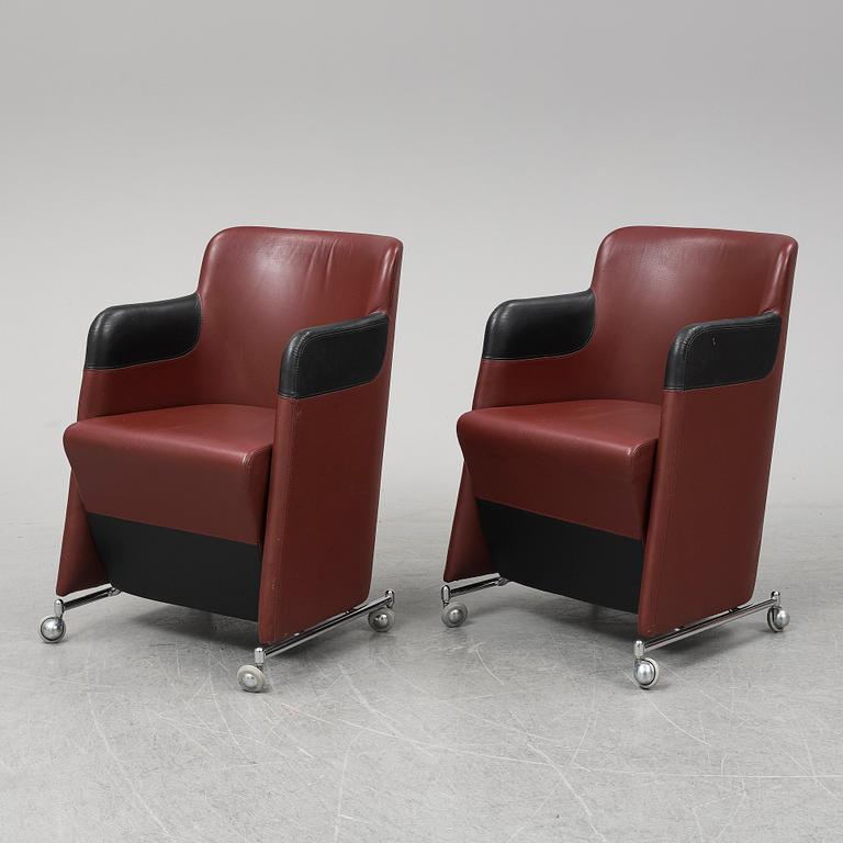 BÖRGE LINDAU & BO LINDEKRANTZ, a pair of 'Solo' easy chairs, Lammhults, 2000.