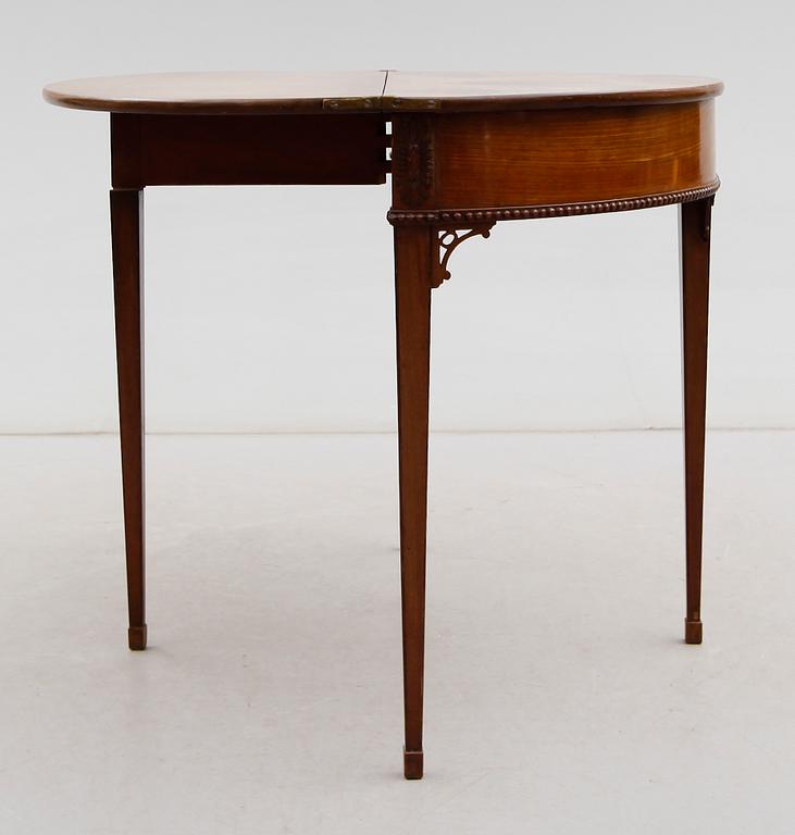 A late Gustavian late 18th century card table.