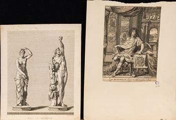ROBERT VAN AUDENAERDE, RICHARD EARLOM, among others, 16 18th/19th century copper plates/prints.