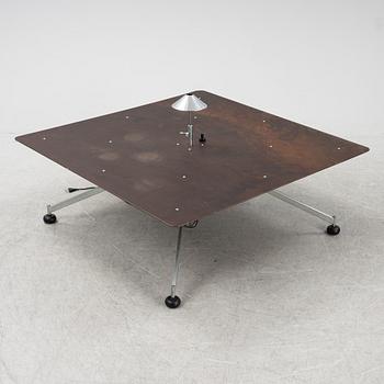 A metal coffee table, 1980's.