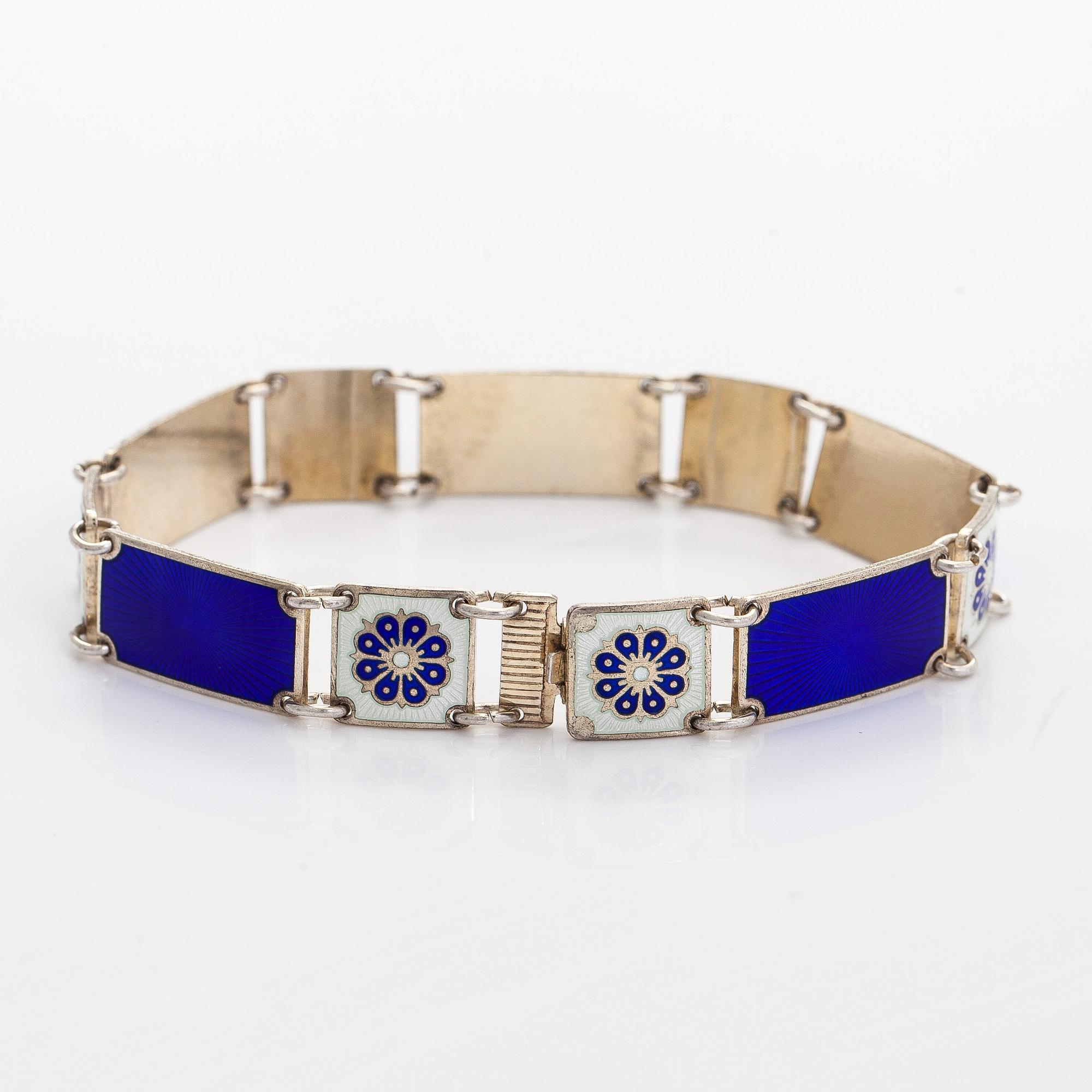 David Andersen, a sterling silver and enamel bracelet, Norway.