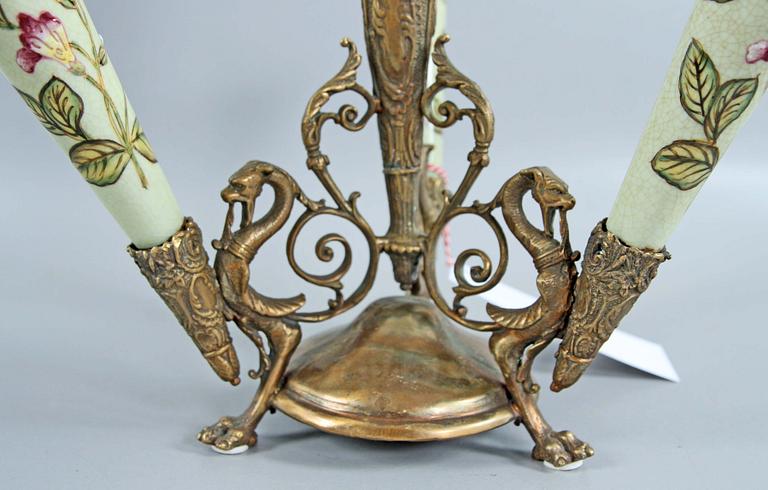 BLOMVAS, jugendstil, porslin och gulmetall, 1900/2000-tal.