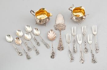 SAMLING SILVERFÖREMÅL, 16 delar, 1900-tal. Vikt ca 433 gram.